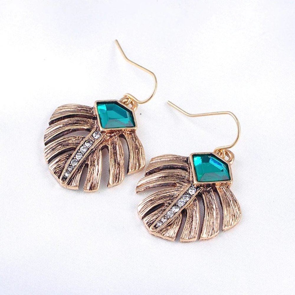 3x Indie Gold Leaf Earrings